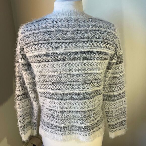 Springfield Knitwear Icy Blue Fuzzy Soft Sparkly Sweater Med - Picture 5 of 16